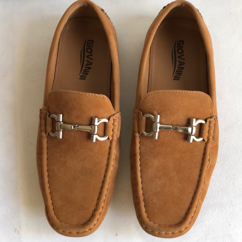 Men’s shoes driving moccasins casual loafers size 7.5 camel